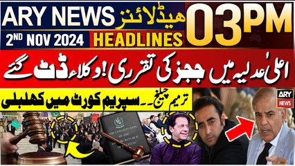 ARY News 03 PM Headlines | 2nd NOV 2024 | Prime Time Headlines