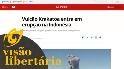Devemos nos preocupar com a erupção do vulcão Krakatoa? | Visão Libertária - 11/04/20 | ANCAPSU