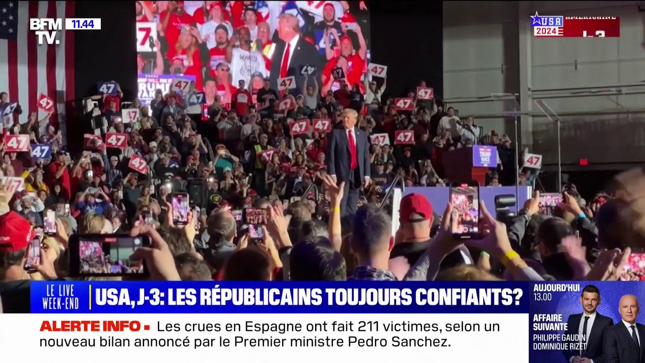 "Trump va gagner, il va le faire": les électeurs républicains, confiants à trois jours de l'élection présidentielle aux États-Unis