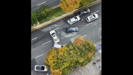 강남 한복판 8중 추돌 사고...'무면허' 20대 체포 / YTN