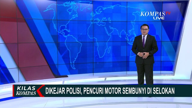 Momen Kejar-kejaran Polisi dan Pencuri Motor di Medan! Pelaku Sembunyi di Selokan