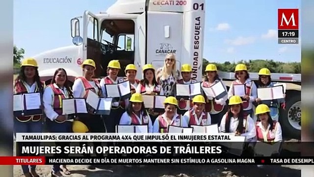 Mujeres de Altamira hacen historia al certificarse como operadoras de carga pesada