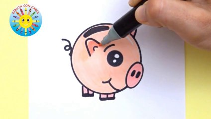 Dibuja un CERDITO DE HUCHA !!!!  Draw a PIGGYBANK !!!!