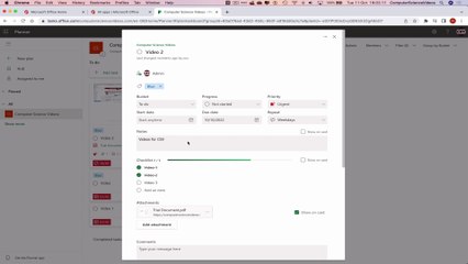 How to USE Microsoft Planner for Office 365 On a Mac - Tutorial 15 - Add Notes to Task - Basic | New