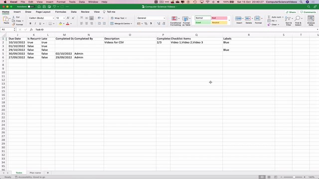 How to USE Microsoft Planner for Office 365 On a Mac - Tutorial 19 - Export Plan to Excel - Basic