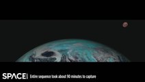 Time-Lapse Meteosat-11 Satellite Sees 'Upside-Down' Earth And Moon