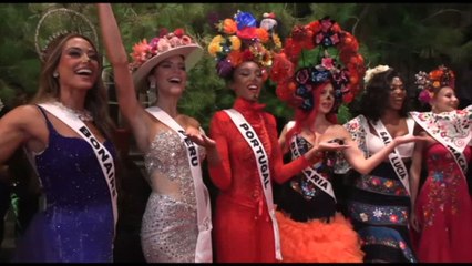 Miss Universo, le concorrenti truccate per il "Dias de los muertos"
