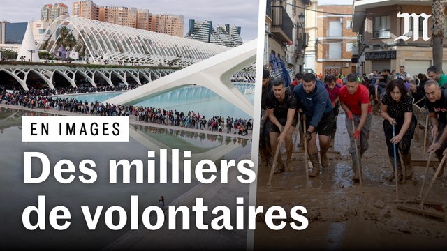 En Espagne, dans les zones sinistrées, des milliers de volontaires viennent prêter main-forte