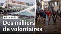 En Espagne, dans les zones sinistrées, des milliers de volontaires viennent prêter main-forte