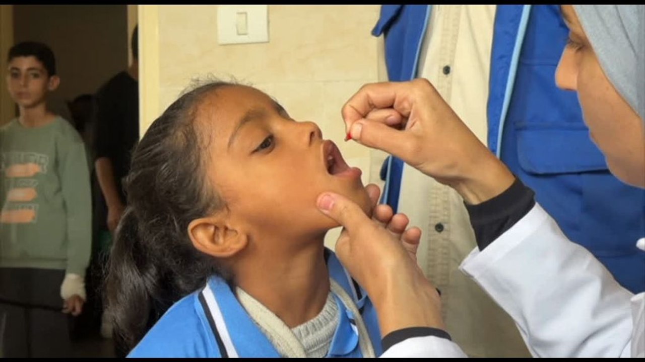 Ai bambini di Gaza seconda dose di vaccino contro la poliomielite
