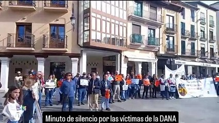 Minuto de silencio en la concentración convocada contra la macrogranja de Fuentemolinos