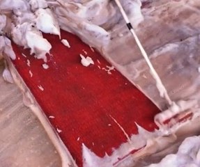 Deep cleaning of an old dirty carpet!