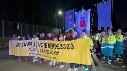 A un anno dall'alluvione, fiaccolata a Campi Bisenzio