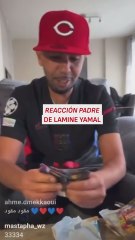 La reacción del padre de Lamine Yamal cuando le toca el cromo de su hijo