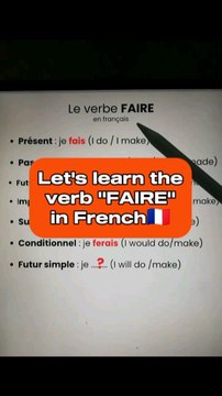 Let's learn the verb FAIRE in French|#learnfrench