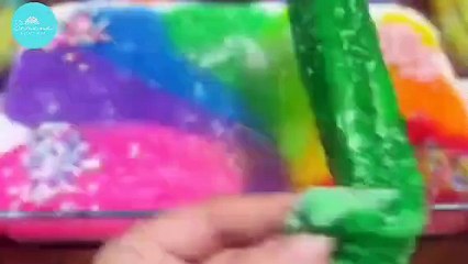 "Relaxing Tweety Bird ASMR Slime Mixing with Makeup & Glitter | No Talking"