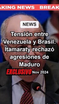 Tensión entre Venezuela y Brasil: Itamaraty rechazó agresiones de Maduro