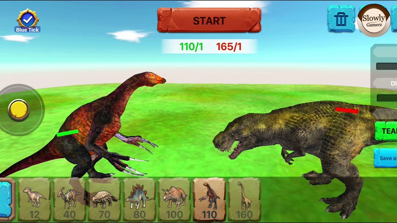 Dinosaurs Battle | Dinosaur Fight | Animal Fight | Jurassic World | Dinosaur Game | Slowly Gamerz