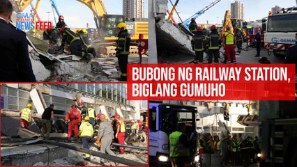 Bubong ng railway station, biglang gumuho | GMA Integrated Newsfeed