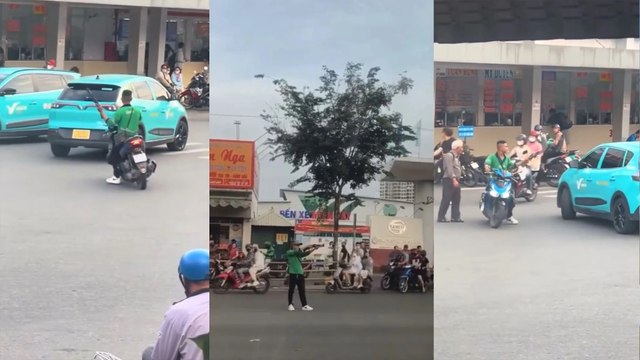 Nam thanh niên cầm súng nhựa, thái độ hung hăng, uy hiếp người dân ở một bến xe tại TPHCM