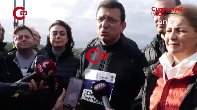 Türkiye İş Bankası 46. İstanbul Maratonundan Ekrem İmamoğlu açıklama yapıyor