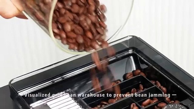 Mcilpoog M3 Automatic Espresso Machine ，Built-In Milk Frother & Tank, 12 Coffee Varieties, Touchscreen