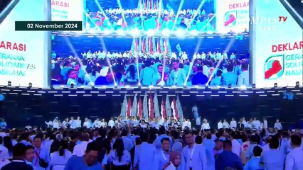 [FULL] Pecah! Prabowo Bareng Menteri Nyanyi Hibur Tamu Acara Gerakan Solidaritas Nasional