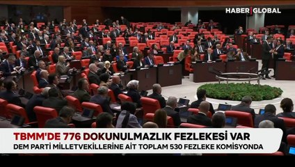 TBMM'de 776 dokunulmazlık fezlekesi var