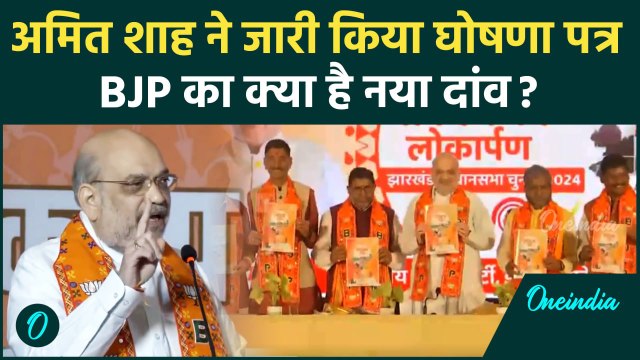 Jharkhand Elections : झारखंड BJP का संकल्प पत्र जारी, Amit Shah किया बड़ा ऐलान | वनइंडिया हिंदी