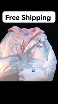 Japanese Fake Two-Piece Hoodies for Women Loose Cotton Coat Thickened Cotton Coat Ins Tide New Winter 2024