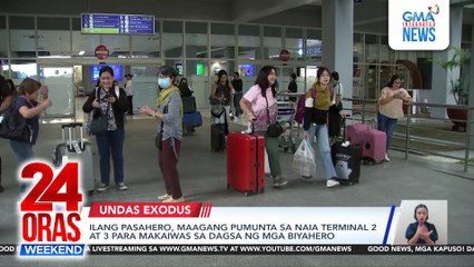 Ilang pasahero, maagang pumunta sa NAIA Terminal 2 at 3 para makaiwas sa dagsa ng mga biyahero | 24 Oras Weekend