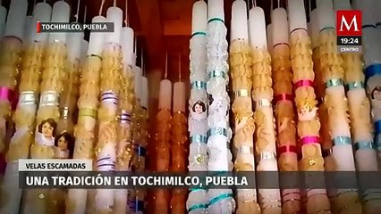 Velas Escamadas iluminan el Día de Muertos en Puebla