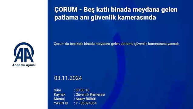 Çorum'da beş katlı binada patlama oldu