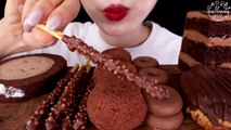 ASMR CHOCOLATE PARTY _ ICE CREAM, MOCHI, TICO, CAKE, TWIX COOKIE, SNACK 초콜릿 디저트 먹방 EATING｜MUKBANG