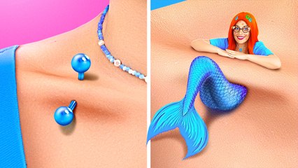 How to Turn Into a Mermaid at School  *Beauty Transformation with Hacks and Gadgets*