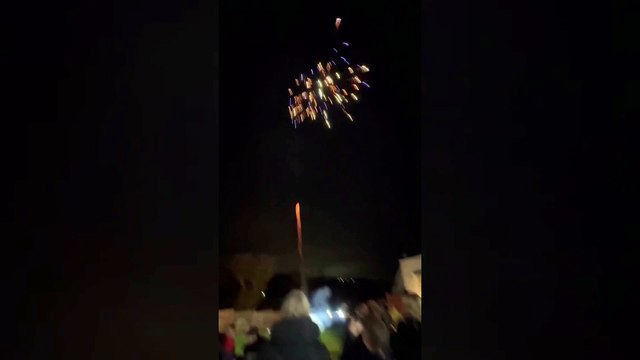 Panic as pub's firework display goes wrong