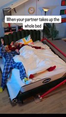 "When Your Partner Takes Up the Whole Bed Follow For More Videos Have Virelreels"...!!