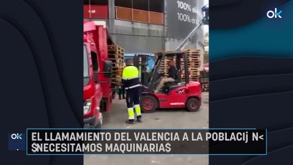 El llamamiento del Valencia a la población: "Necesitamos maquinaria"