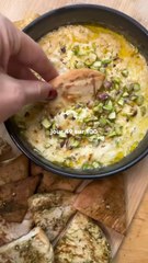 Jour 49/100 - Dip chaud fêta-miel-pistaches 