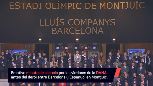 Montjuic y el Metropolitano rinden homenaje a las víctimas de la DANA.