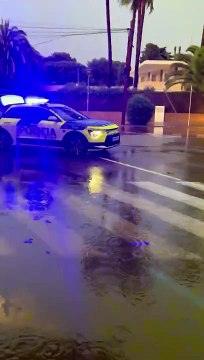 Inundaciones en el barrio Terramar de Sitges