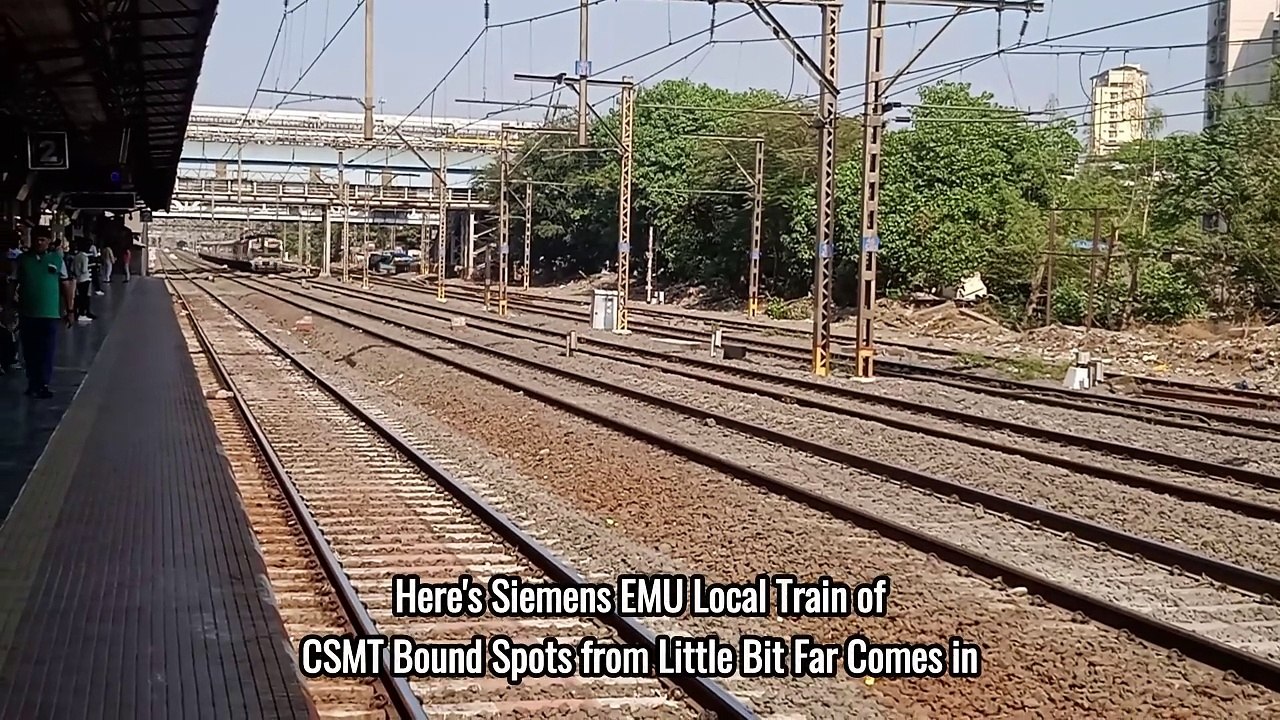 Siemens EMU Local Train of CSMT Bound Glides Furiously at Kopar