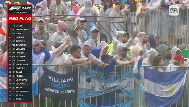 El choque de Franco Colapinto en la carrera de Brasil