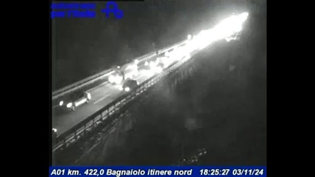 Traffico paralizzato in A1 tra Fabro e Orvieto, le immagini delle webcam