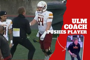 ULM Coach Under Fire for Shoving Player on Sideline 😲