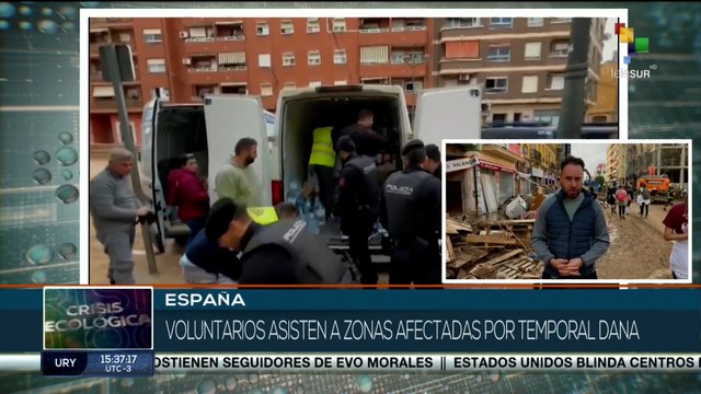 Voluntarios asisten a zonas afectadas por Dana