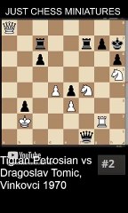 Tigran Petrosian beats Tomic with a Knight checkmate #chess
