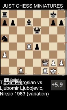 Tigran Petrosian beats Ljubojevic with a corridor checkmate #chess