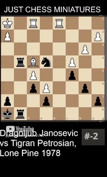 Tigran Petrosian beats Dragoljub Janosevic with a Knight checkmate