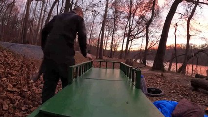 Winter Camping in DIY Micro Camper Handcart